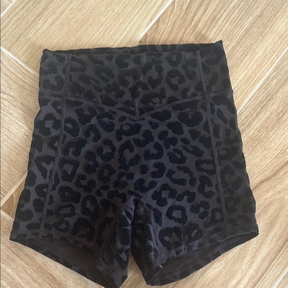 Balance Athletica Pants - Balance Athletica Black Leopard Bike Shorts